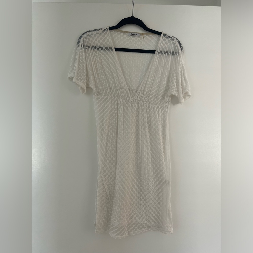 White swim coverup
